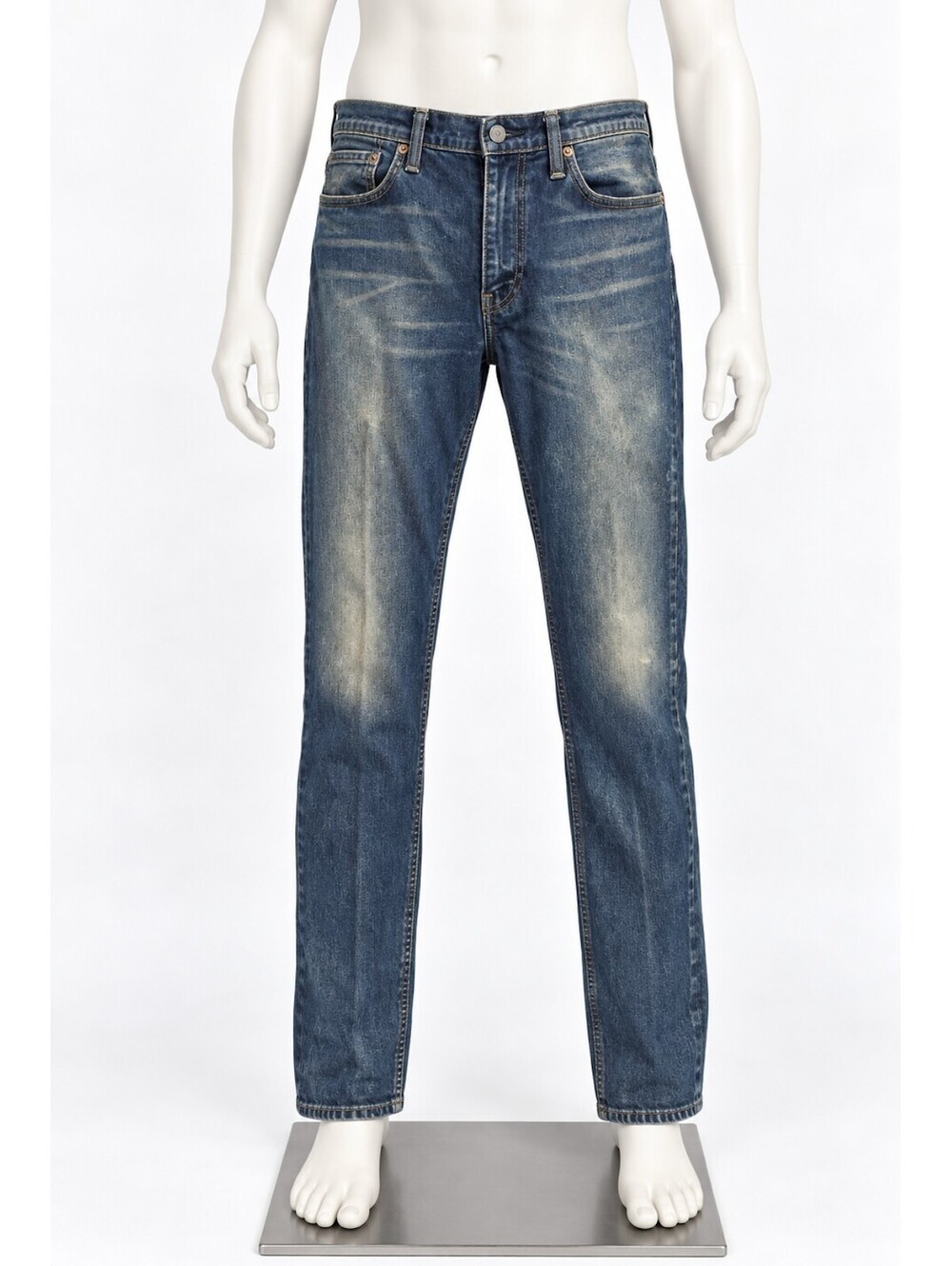 Levi’s 513 Men’s Jeans 32x32 Slim Straight Blue Distressed Faded Denim